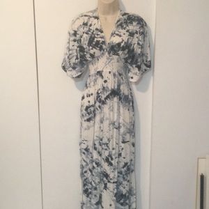 Japna Kimono Boho tie dye back tie maxi